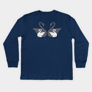 Swan Families Kids Long Sleeve T-Shirt